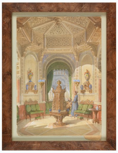 Disegno, progetto di una sala da fumo moresca [Tabagie], 1844 ca. da Léon Feuchère
