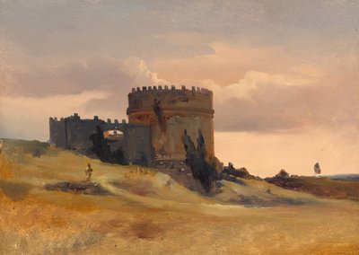 La tomba di Cecilia Metella, c. 1830 da Léon François Antoine Fleury