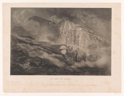 Veduta del Ponte del Diavolo nel Passo del San Gottardo da Léon Jean Baptiste Sabatier