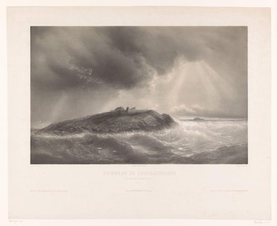 Tomba di François-René de Chateaubriand (Ilot du Grand Bey, Rade de St. Malo) da Léon Jean Baptiste Sabatier