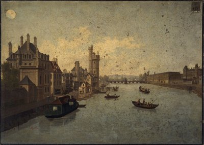 Hôtel de Conti, Tour de Nesle, Louvre, visti dal Pont-Neuf, attuali 1° e 6° arrondissement, circa 1885-1895 da Léon Rolla