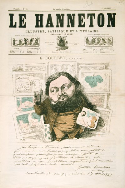 Gustave Courbet, pittore francese, 1867 da Léonce Justin Alexandre Petit