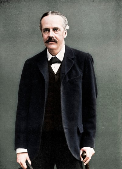 Arthur James Balfour, 1° conte di Balfour, statista e primo ministro britannico, 1912 da London Stereoscopic and Photographic Co