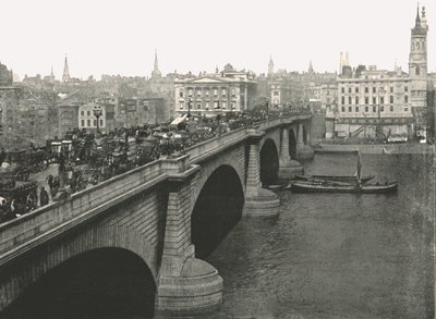 London Bridge guardando a nord, 1895 da London Stereoscopic and Photographic Co