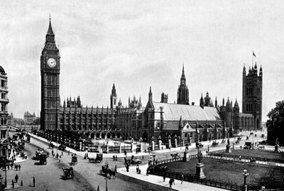 Le case del Parlamento e la Westminster Hall viste da Parliament Square, Londra, c1905 da London Stereoscopic and Photographic Co