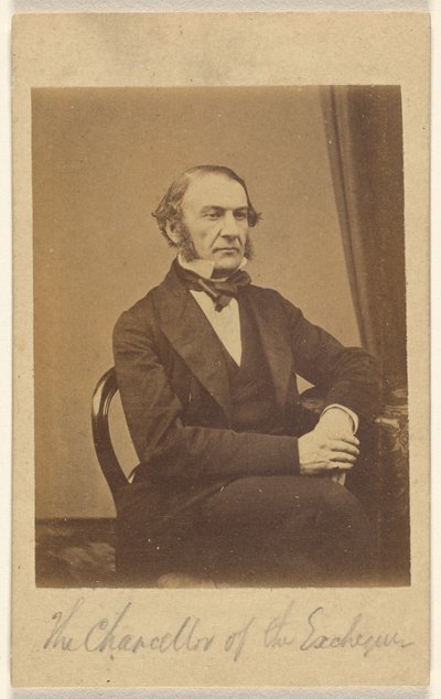 [William Ewart Gladstone, Cancelliere dello Scacchiere]. da London Stereoscopic and Photographic Company