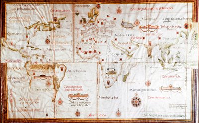 Planisfero che mostra le diverse zone climatiche (manoscritto) da Lopo Homen