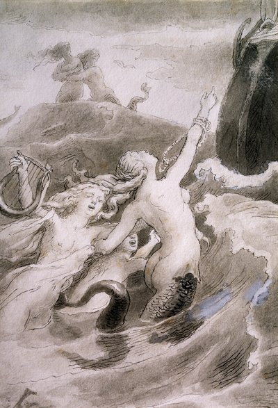 La sirenetta, illustrazione per la fiaba di Hans Christian Andersen da Lorens Frolich