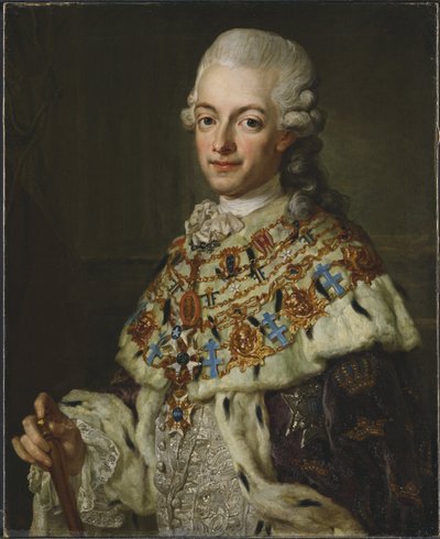 Ritratto del re Gustavo III di Svezia da Lorens the Younger Pasch