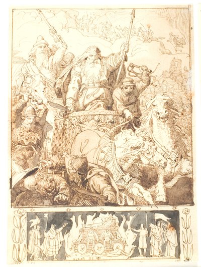 La battaglia di Bråvalla da Lorenz Frølich