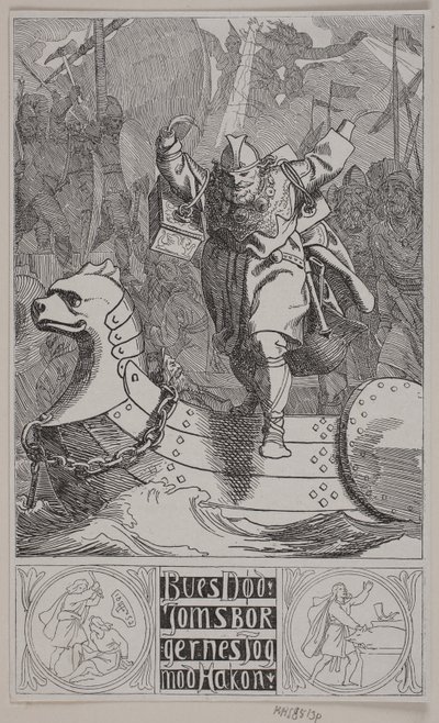 La morte di Bue. La spedizione dei Jomsviking contro Hakon da Lorenz Frølich