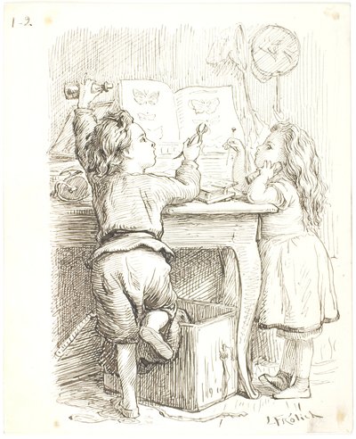 I due bambini preparano le farfalle da Lorenz Frølich