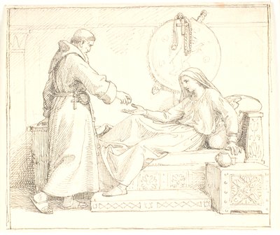 La morte per fame della regina Thyre dopo la caduta di Olav a Svolder da Lorenz Frølich