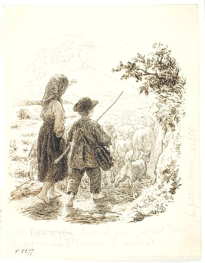 Marie e Jujules come pastori da Lorenz Frølich