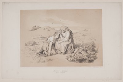 Madre e figlia, pag. 289, illustrazione per "La fuga del cervo" di Christian Winther da Lorenz Frølich