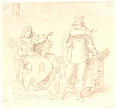 Olaf Tryggvesen e Sigrid Storraade da Lorenz Frølich