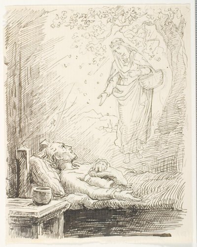 Bozza per il berretto da notte del vecchio scapolo da Lorenz Frølich