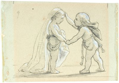 Vignetta con due bambini da Lorenz Frølich