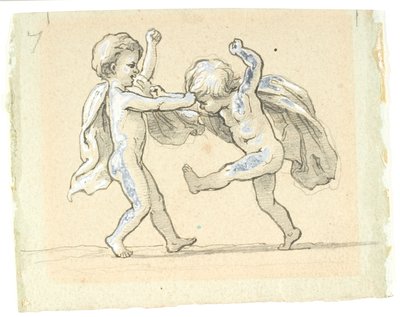 Vignetta con due bambini che litigano da Lorenz Frølich