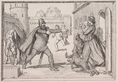 Illustrazione per la poesia di Adam Oehlenschläger «Le due torri della chiesa» da Lorenz Frølich