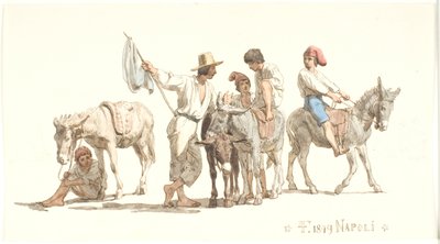 Italiani che cavalcano asini da Lorenz Frølich