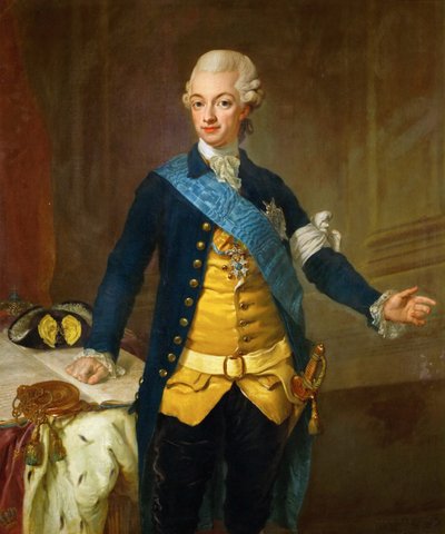 Ritratto di Gustavo III di Svezia da Lorenz II Pasch