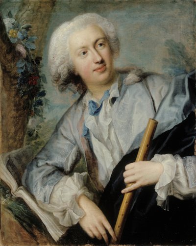 Il suonatore di flauto, 1734 da Lorenz Pasch the Elder