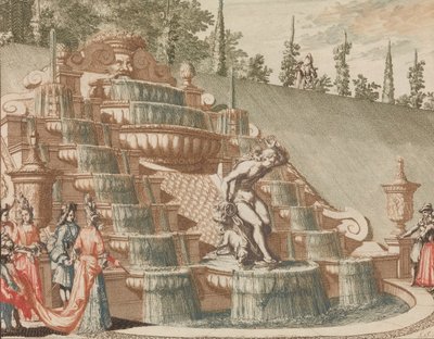La cascata di Narciso, sul lato est del grande giardino, n.d. da Lorenz Scherm