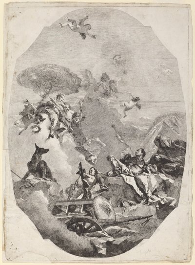 Il trionfo di Marte da Lorenzo Baldissera Tiepolo after Giovanni Battista Tiepolo