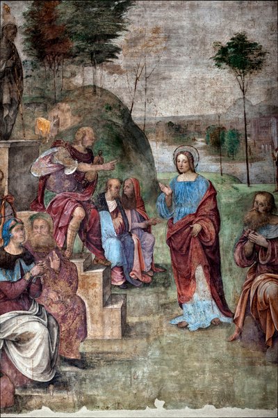Vita di Santa Cecilia: Processo di Santa Cecilia, (dettaglio) da Lorenzo Costa