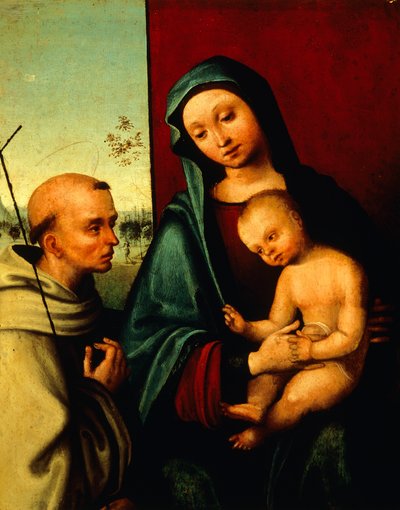 Madonna con Bambino e San Francesco (dettaglio) da Lorenzo Costa