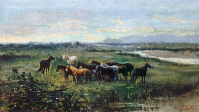 Cavalli selvaggi (circa 1870) da Lorenzo Gelati