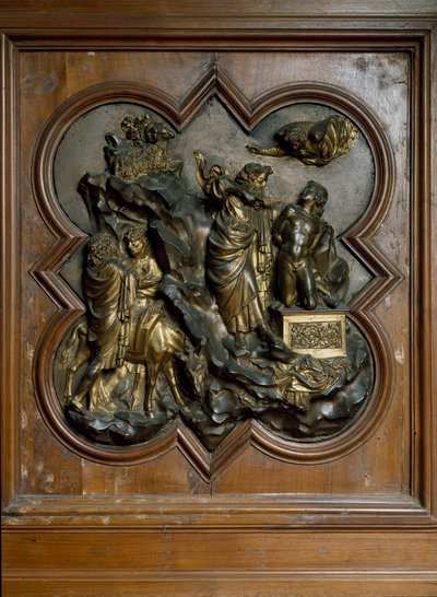 Sacrificio di Isacco, rilievo in bronzo dorato di Lorenzo Ghiberti da Lorenzo Ghiberti