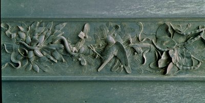 Cornice scolpita, dettaglio del portale nord. Basso rilievo in bronzo da Lorenzo Ghiberti