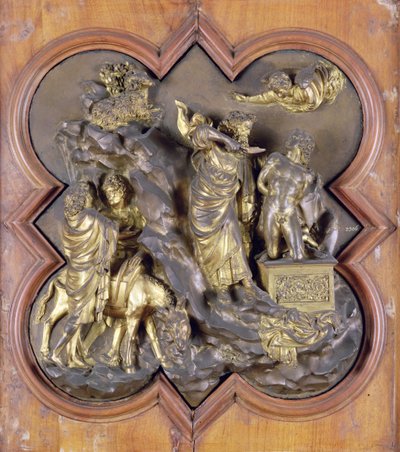 Il sacrificio di Isacco, rilievo in bronzo per la competizione delle porte del Battistero, Firenze, 1401 da Lorenzo Ghiberti