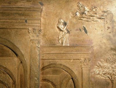 La storia di Giacobbe ed Esaù, (dettaglio) dal pannello originale delle porte orientali del Battistero da Lorenzo Ghiberti