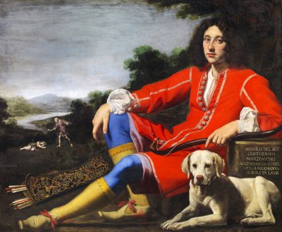 Ritratto di un gentiluomo con labrador, prima metà del XVII secolo da Lorenzo Lippi