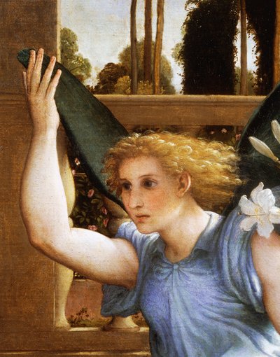 Angelo annunciante (dettaglio) da Lorenzo Lotto