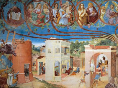 Cristo-Vite e Leggenda di Santa Barbara (dettaglio) da Lorenzo Lotto