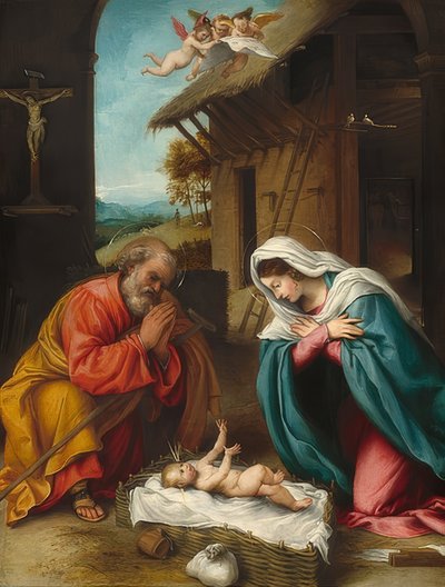 Nascita di Cristo da Lorenzo Lotto