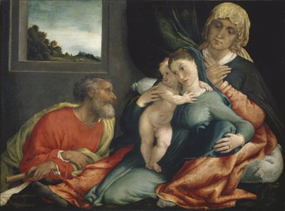 Sacra Famiglia con i santi Anna e Gioacchino, 1535? da Lorenzo Lotto