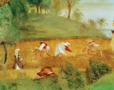 Lato sinistro della Capella Suardi, Chiesa di Santa Barbara a Bergamo ... (pittura murale) da Lorenzo Lotto