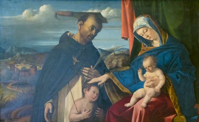 Madonna col Bambino e San Pietro martire da Lorenzo Lotto