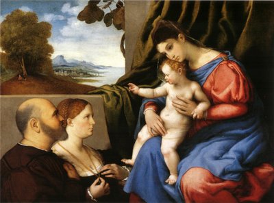 Madonna con Bambino e due donatori da Lorenzo Lotto