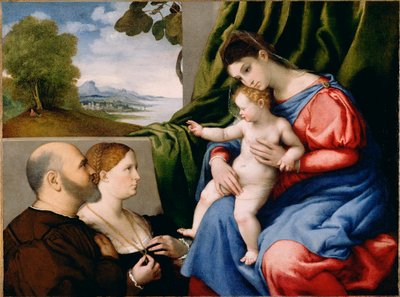 Madonna col Bambino e due donatori da Lorenzo Lotto