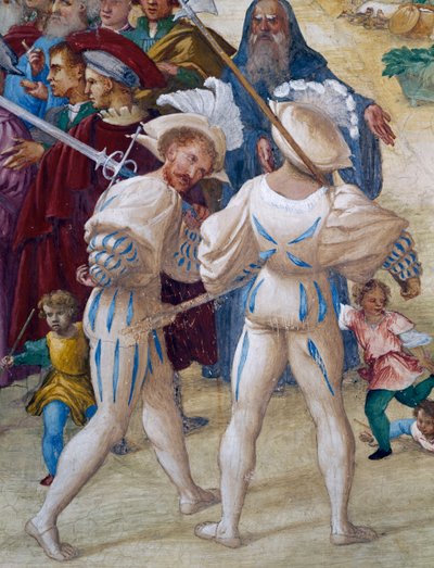 Martirio di Santa Barbara, (dettaglio delle Storie di Santa Barbara) da Lorenzo Lotto