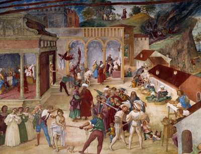 Martirio di Santa Barbara, dettaglio dell