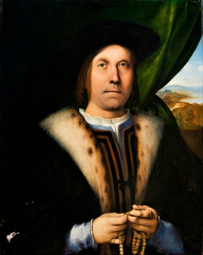 Ritratto di un uomo con un rosario, c.1520 da Lorenzo Lotto