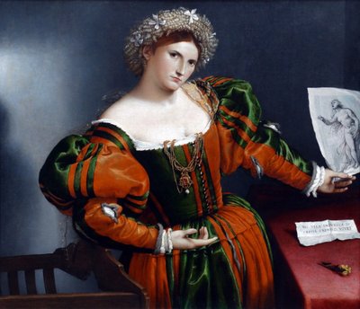 Ritratto di una donna ispirato a Lucrezia di Lorenzo Lotto da Lorenzo Lotto