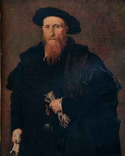Ritratto di un gentiluomo con guanti, 1543 da Lorenzo Lotto